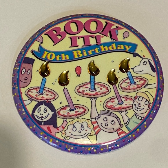 Set of 4 Vintage 3-Inch Pizza Hut Book It! Pinback Buttons 1990s - Picture 4 of 7